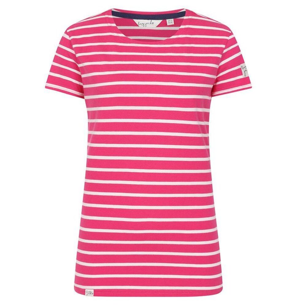 Lazy Jacks Womens/Ladies Breton Top / Sorbet